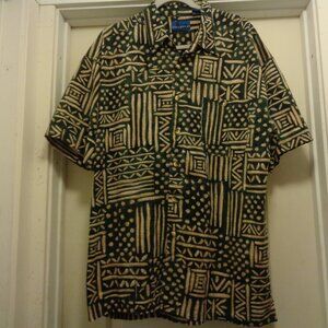 TRIBAL BOHEMIAN DREAMER MALE SEMI TEXTURED SHORT SLEEVED SHIRT BY BLUEPRINT X L